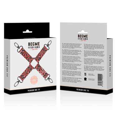 Croce in Pelle Vegana per Bondage Completo – Colore Rosso e Nero